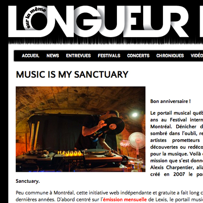Article about MIMS in French Magazine Longueur d’Ondes